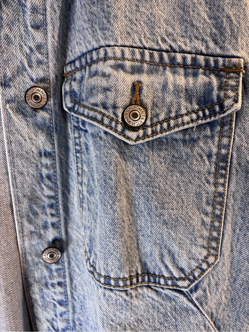 We The Free Light Blue Denim Jacket with Grey Hooded Liner - Picture 3 of 6